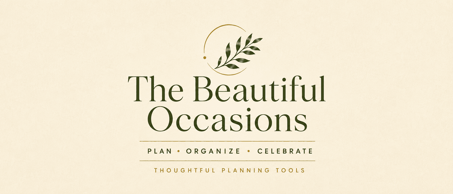 The Beautiful Occasions — Plan, Organize, Celebrate. Thoughtful planning tools.